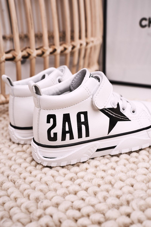 Дитячі високі кросівки на липучці Білі Спаркі