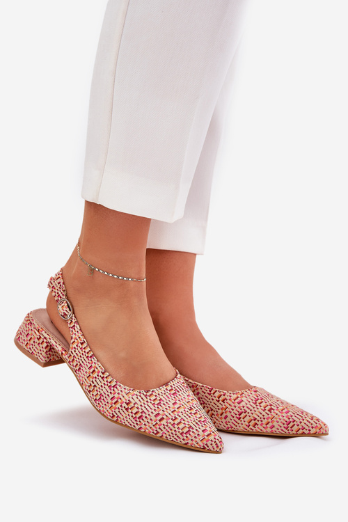 Плетені Жіночі Сандалі На Ніжному Каблуці Багатоколірні Jorela