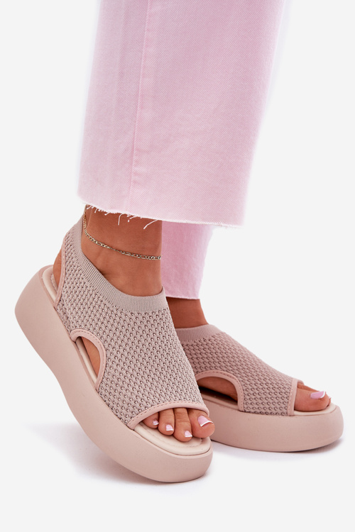 Бежеві Сандалі на Платформі для Жінок Kavira