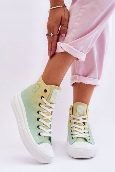 Кросівки на високій платформі Big Star LL274A190 Yellow-Green