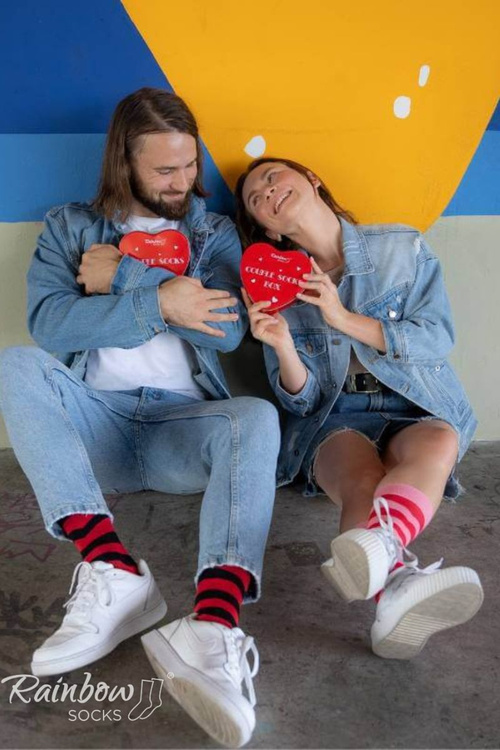 Шкарпетки COUPLE BOX 2 Pairs Box Heart Rainbow Socks