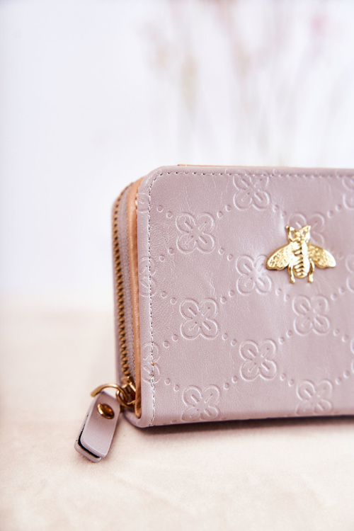 Жіночий маленький гаманець з орнаментом сірий санчос