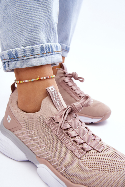 Жіноче спортивне взуття без шнурівки Memory Foam System Big Star LL274A141 Nude