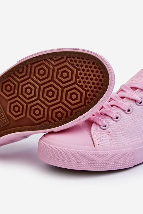 Жіночі класичні низькі кросівки Big Star LL274022 світло-рожеві