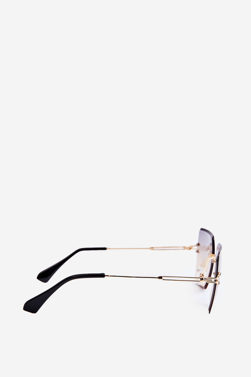 Жіночі сонцезахисні окуляри з градієнтними лінзами UV400 золото-блакитні