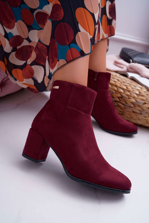 Жіночі чоботи на підборах Sergio Leone Maroon BT522