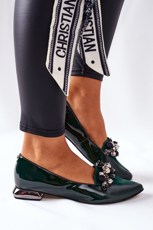 Жіночі балетки Laura Messi Leather Green 2157