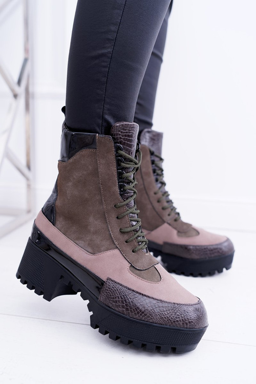 Жіночі ботфорти Lu Boo Warm Green Desert