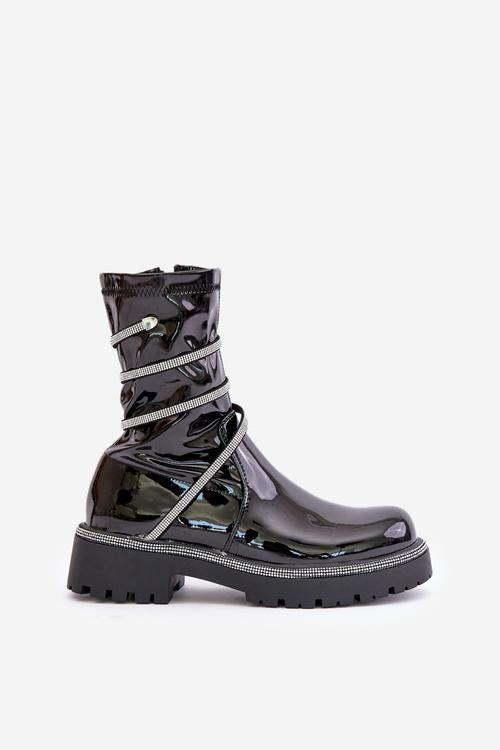 Лаковані ботильйони з декором Чорний Kikizelle