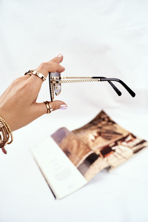 Жіночі сонцезахисні окуляри Prius PRE-12 Коричневий градієнтний ланцюжок