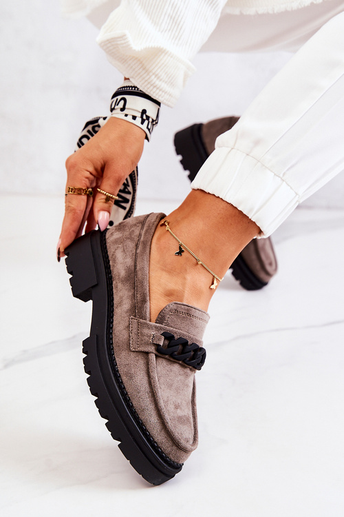 Замшеві лофери La.Fi Grey Sappphira