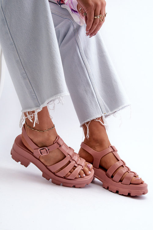 Жіночі босоніжки з запахом ZAXY NN285038 Dirty Pink