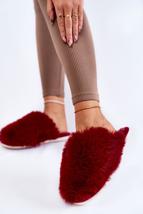 Жіночі хутряні тапочки Maroon Sheryl