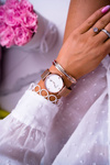 Жіночий годинник GG Luxe Wide Bracelet Rose Gold Viven