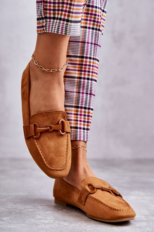 Замшеві лофери з декором Camel Santi