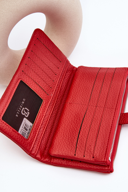 Жіночий просторий червоний гаманець Aenima