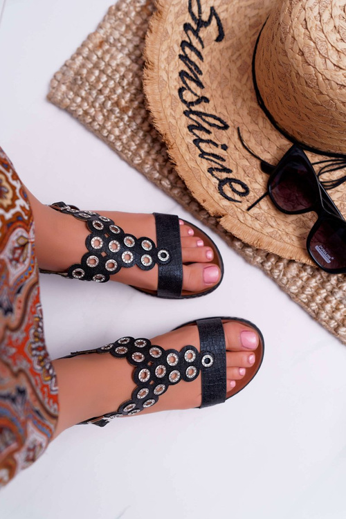 Жіночі сандалі на плоскій підошві Sergio Leone SK012 Black Livian