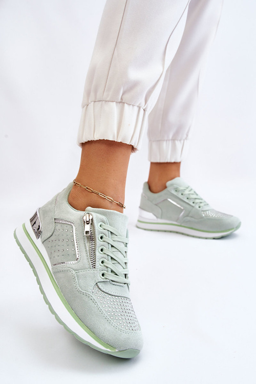 Жіноче спортивне взуття з декоративною блискавкою Green Adrea