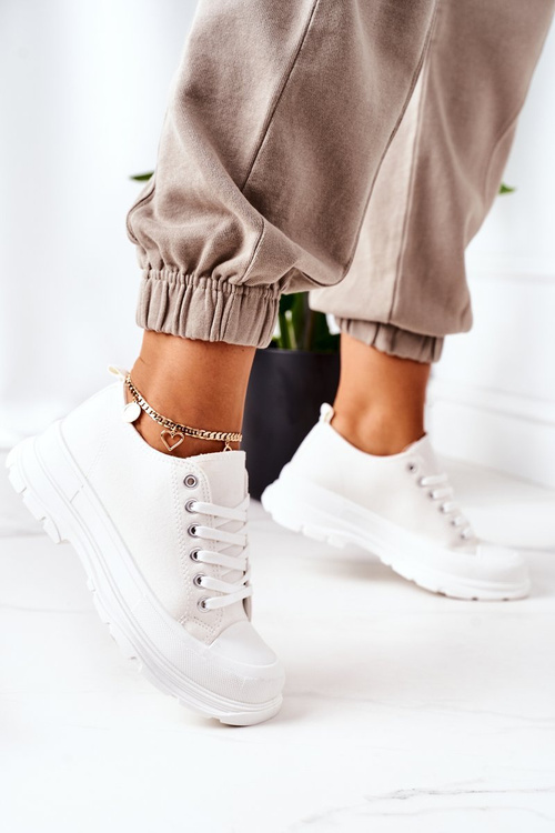 Кросівки на платформі білі Час подорожі