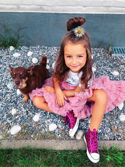 Дитячі кросівки з блискітками кольору фуксії Ally