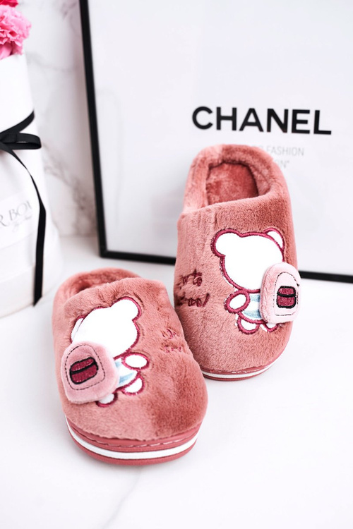 Дитячі домашні тапочки з ведмедиком Пудра Рожевий Go To School