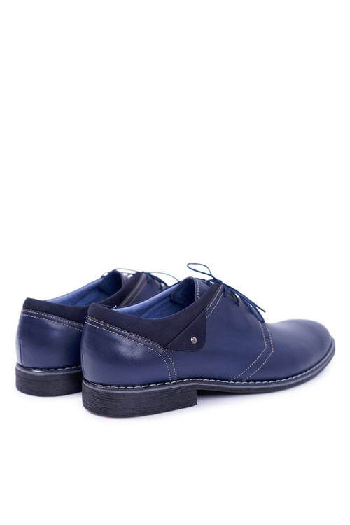 Чоловічі елегантні шкіряні напівчоботи Bednarek Oliviero Navy Blue