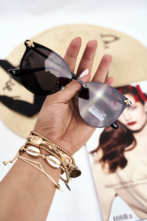 Жіночі сонцезахисні окуляри Prius PRE-17 Black Mirror Insect