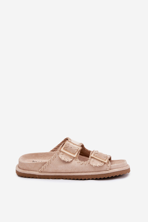 Жіночі Сандалі З Пряжками І Декоративним Оздобленням Бежеві Visley