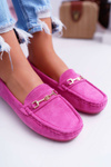 Жіночі мокасини з легкої еко-замші кольору фуксії Think
