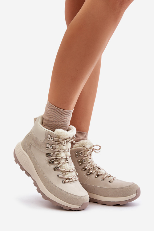 Жіночі легкі чоботи на блискавці світло-бежеві Lee Cooper LCJ-24-03-3071