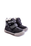 Дитячі теплі черевики на липучці Big Star KK374191 Чорні