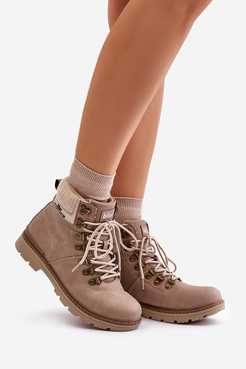 Теплі жіночі черевики темно-бежеві Lee Cooper LCJ-24-03-3042