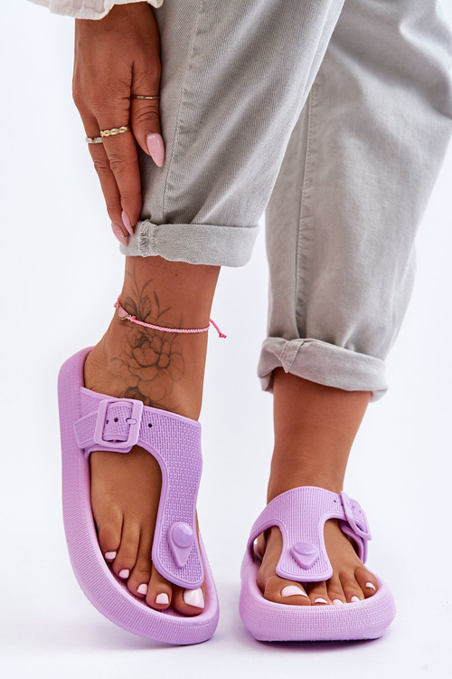 Жіночі поролонові тапочки фіолетового кольору Apolla