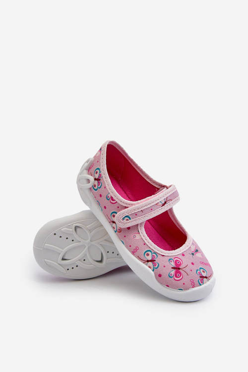 Дитячі тапочки Балерини Метелики Befado 114X523 Рожевий