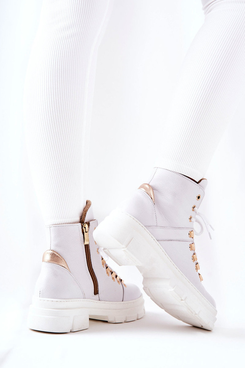 Чоботи шкіряні утеплені White Brescia