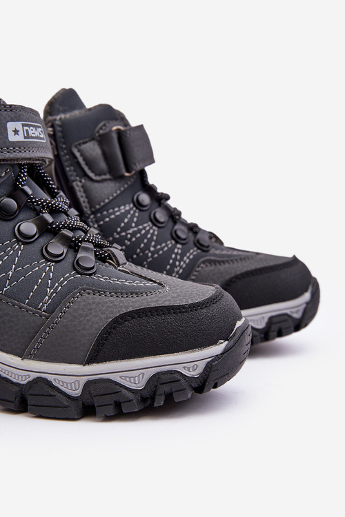 Дитячі утеплені вовняні трепери сірі Ehas