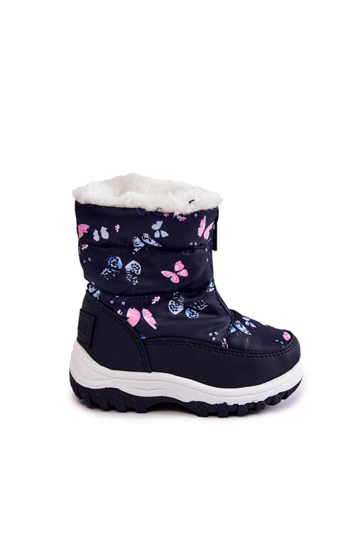 Дитячі снігові черевики на блискавці Велика зірка KK374236 темно-синій