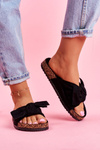 Чорні жіночі шльопанці Wendy Cork Sole