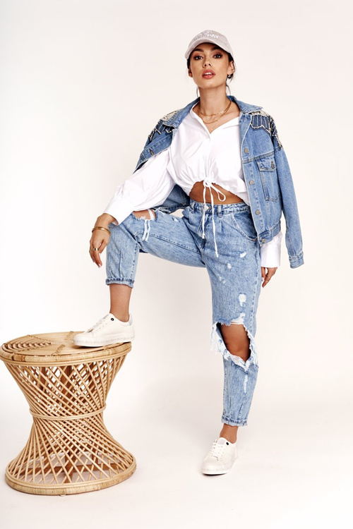 Жіночі шкіряні кросівки Big Star GG274194 Білі