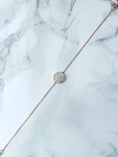 Жіночий браслет-ланцюжок Circle Rose Gold Selene