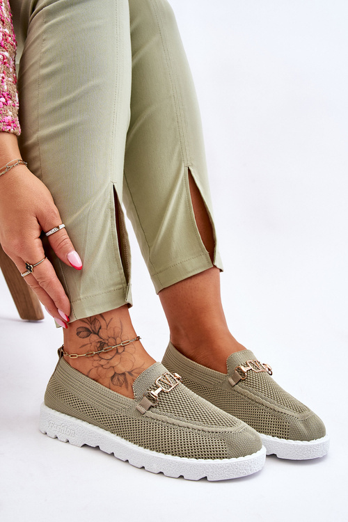 Жіночі сліпони з прикрасами зелені Alena