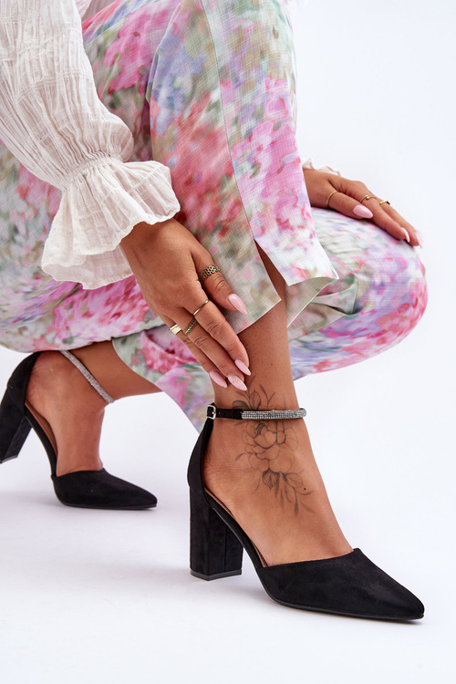 Замшеві туфлі зі стразами Black Diamond