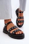 Жіночі босоніжки з прикрасами Black Arcida
