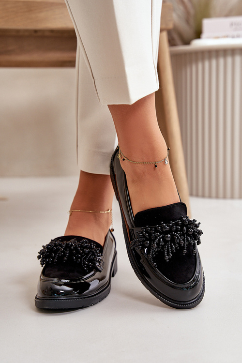 Жіночі лаковані мокасини S.Barski HY42-369 Чорні