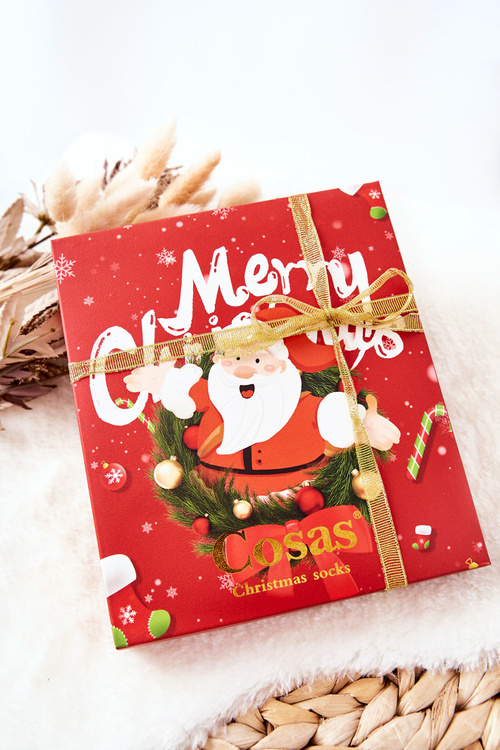 Набір жіночих новорічних шкарпеток Cosas 4 пари + підвіска