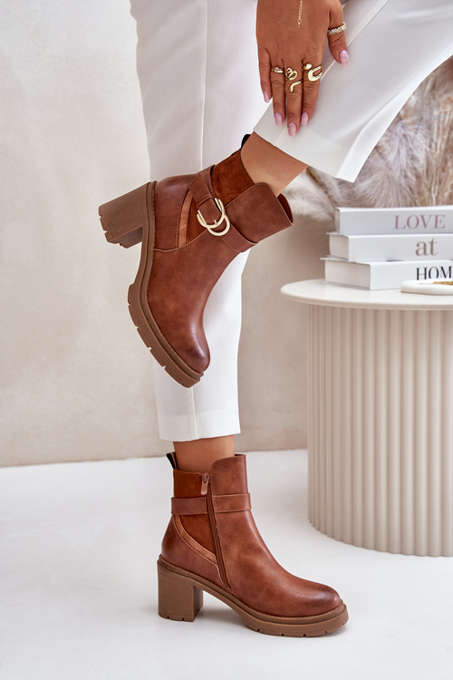 Жіночі чоботи на підборах із застібкою Camel Inabelle