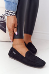 Жіночі замшеві лофери чорні San Marino