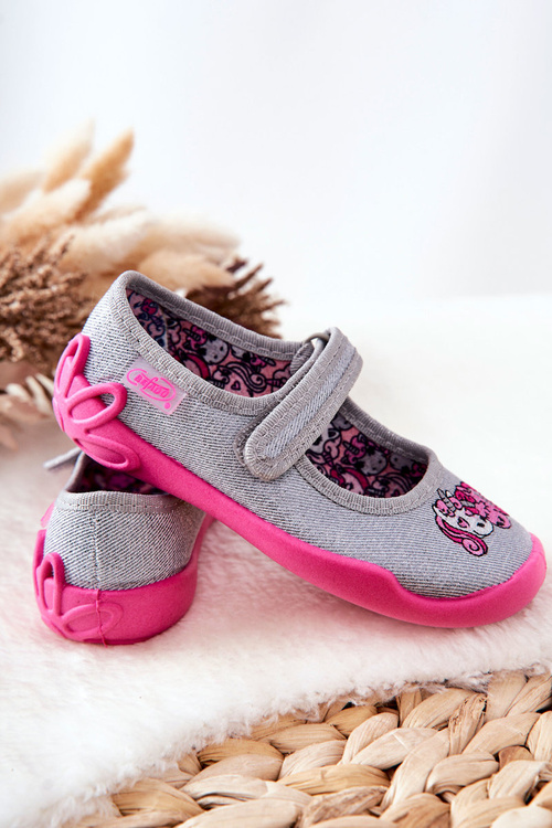 В'єтнамки Ballerinas Befado Unicorns 114X464 Сіро-рожевий