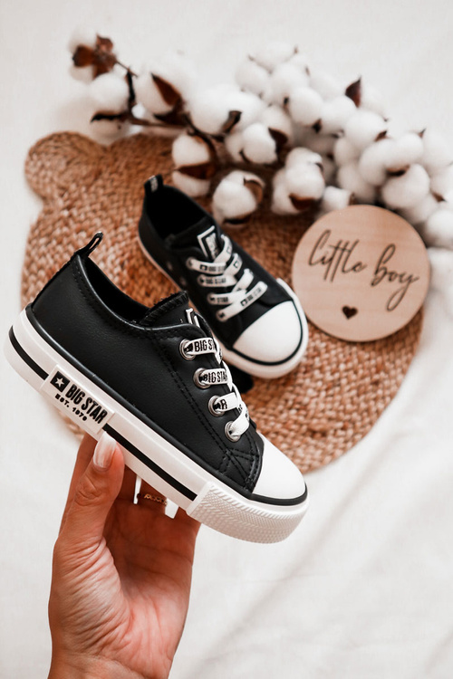 Дитячі шкіряні кросівки BIG STAR KK374043 Чорно-білі