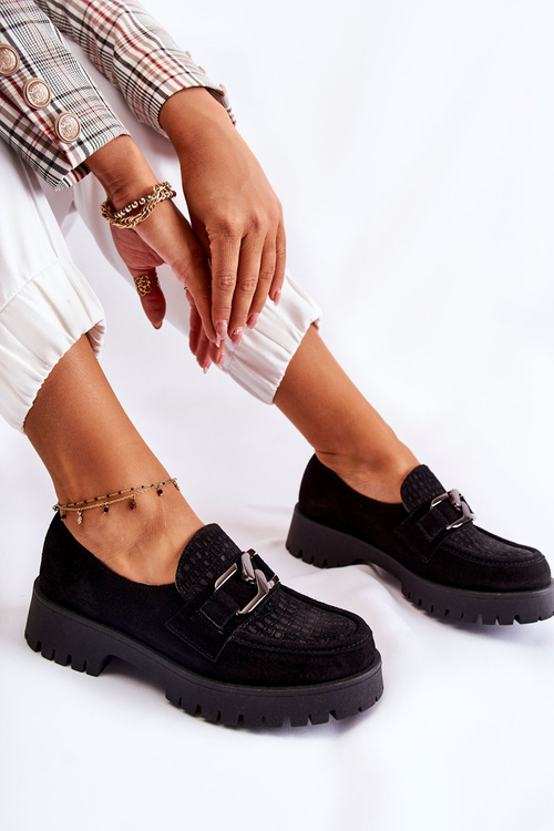 Модні замшеві лофери Light Black Rayhan